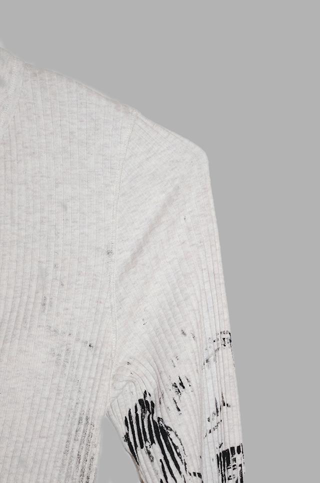 FINGER-PAINTED CREAM LONG SLEEVE