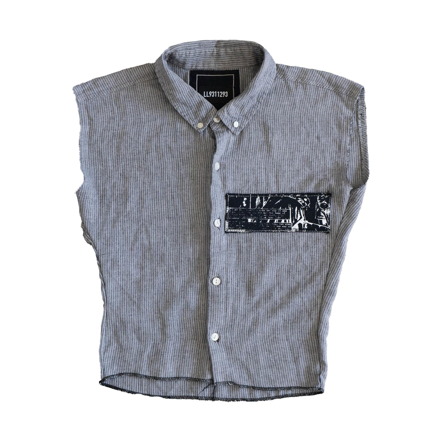 Mini Grey Striped Top