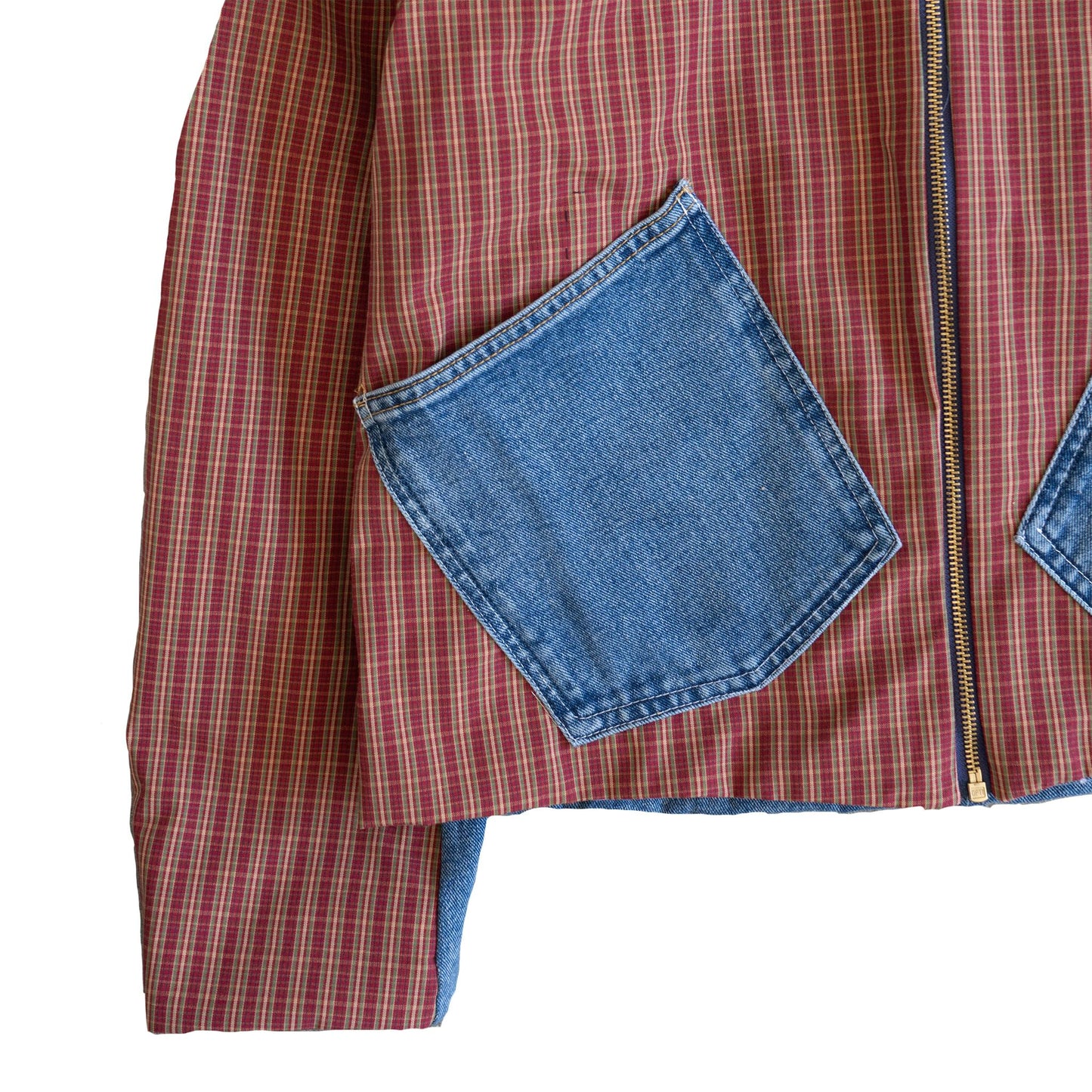 Plaid + Denim Jacket