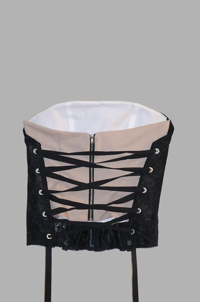 Tan / Black Corset