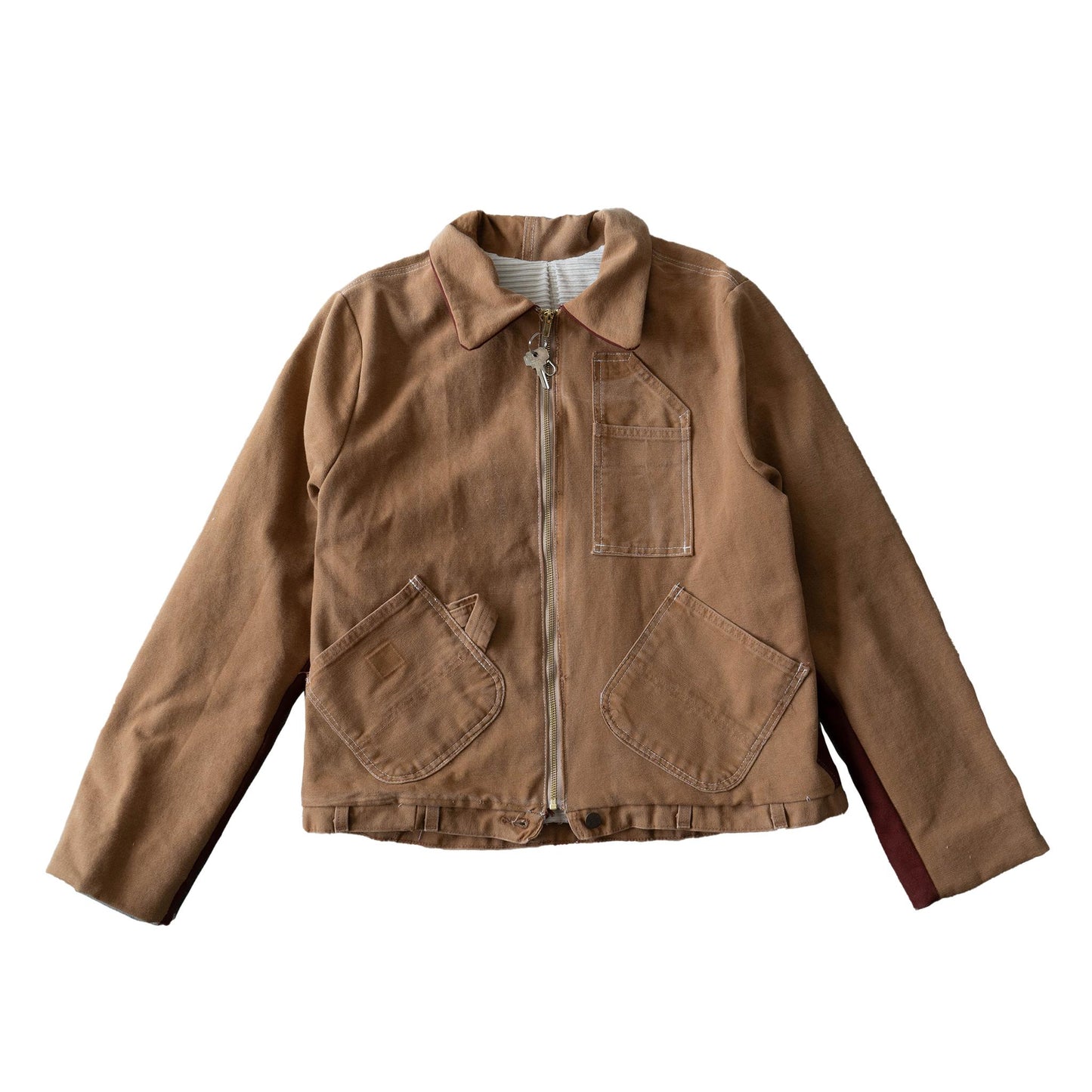 Tan + Maroon Jacket