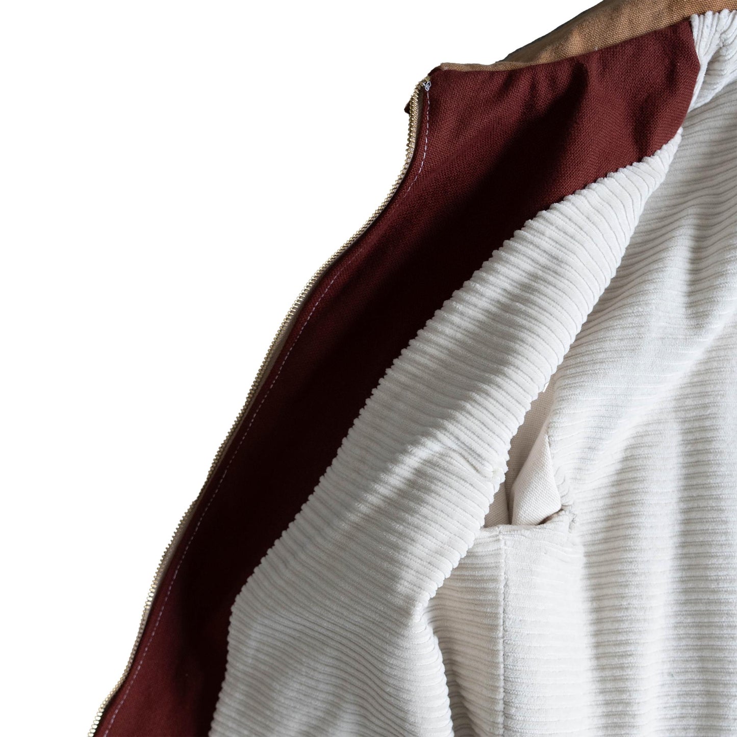Tan + Maroon Jacket