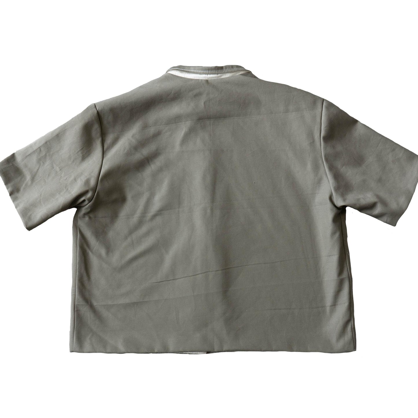 Muted Green Zip-Up Shirt