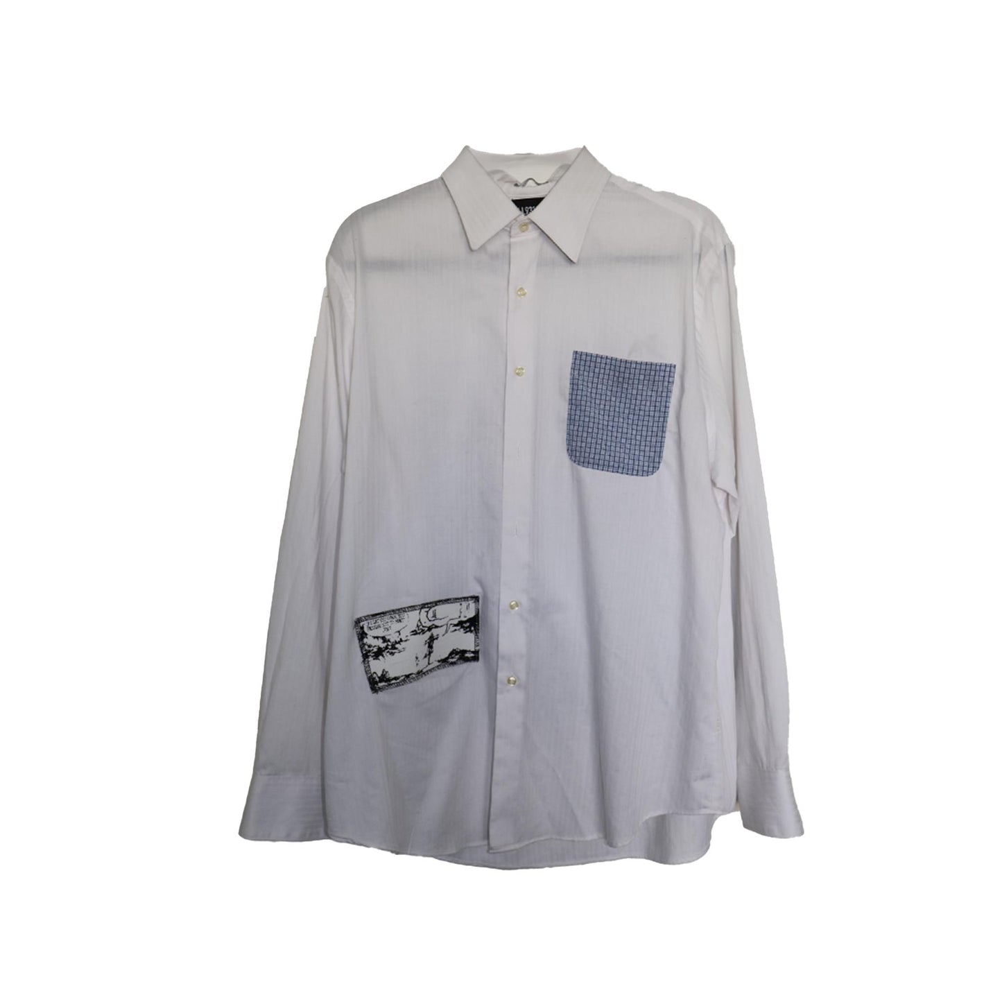 White LS Button Up