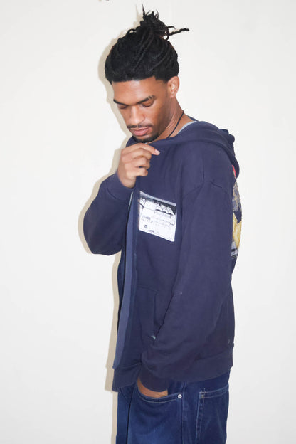 Navy Zip-Up Hoodie