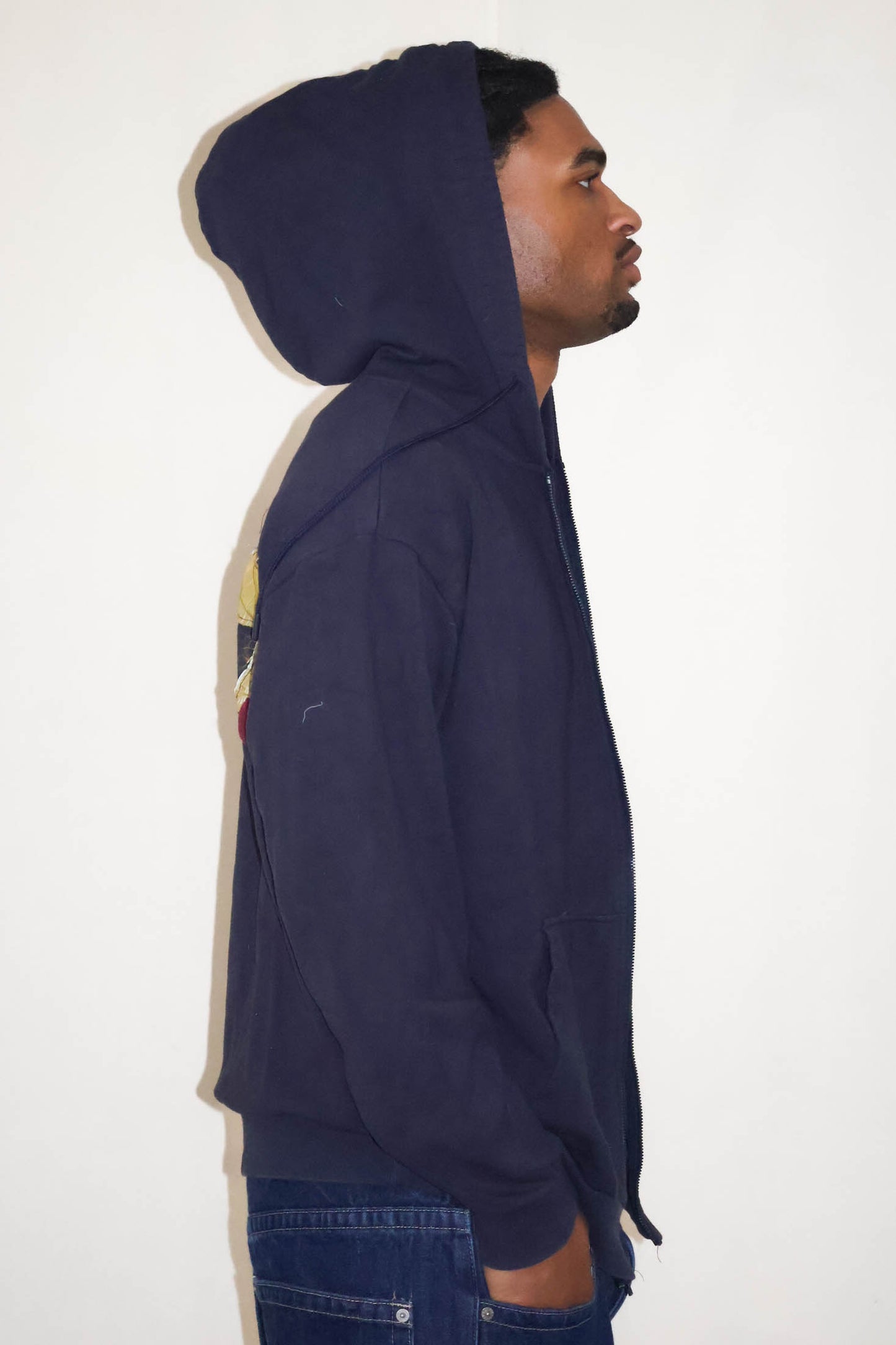 Navy Zip-Up Hoodie