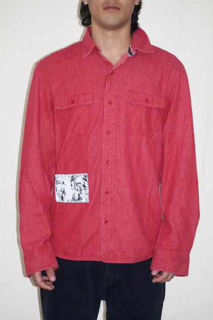 Red Denim LS