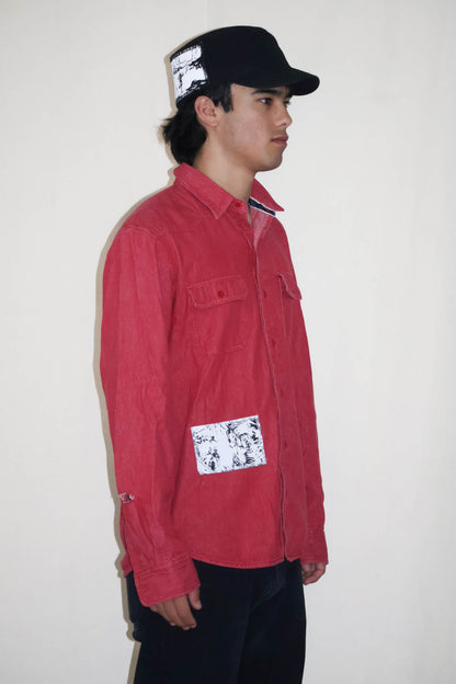 Red Denim LS