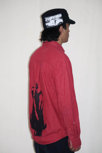 Red Denim LS