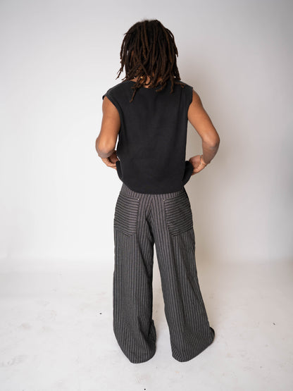 Grey Pinstripe