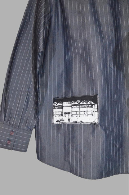 GREY PINSTRIPE