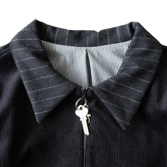 Black Pinstripe + Corduroy Jacket
