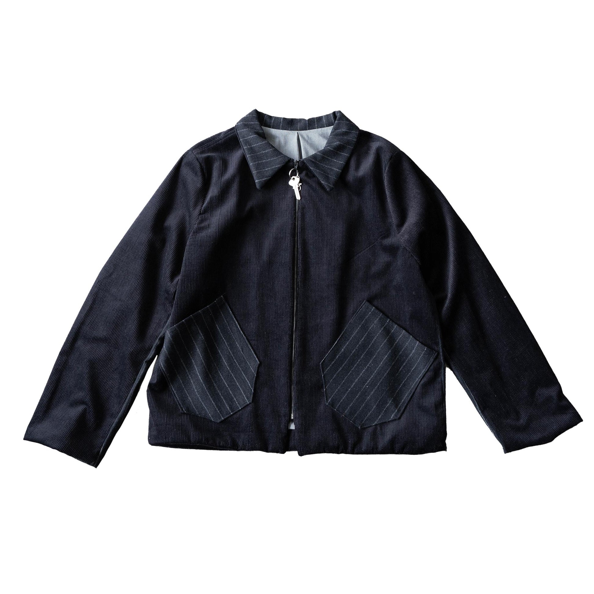 Black Pinstripe + Corduroy Jacket