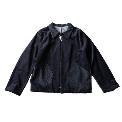 Black Pinstripe + Corduroy Jacket