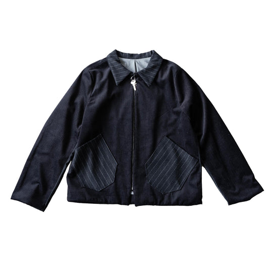 Black Pinstripe + Corduroy Jacket