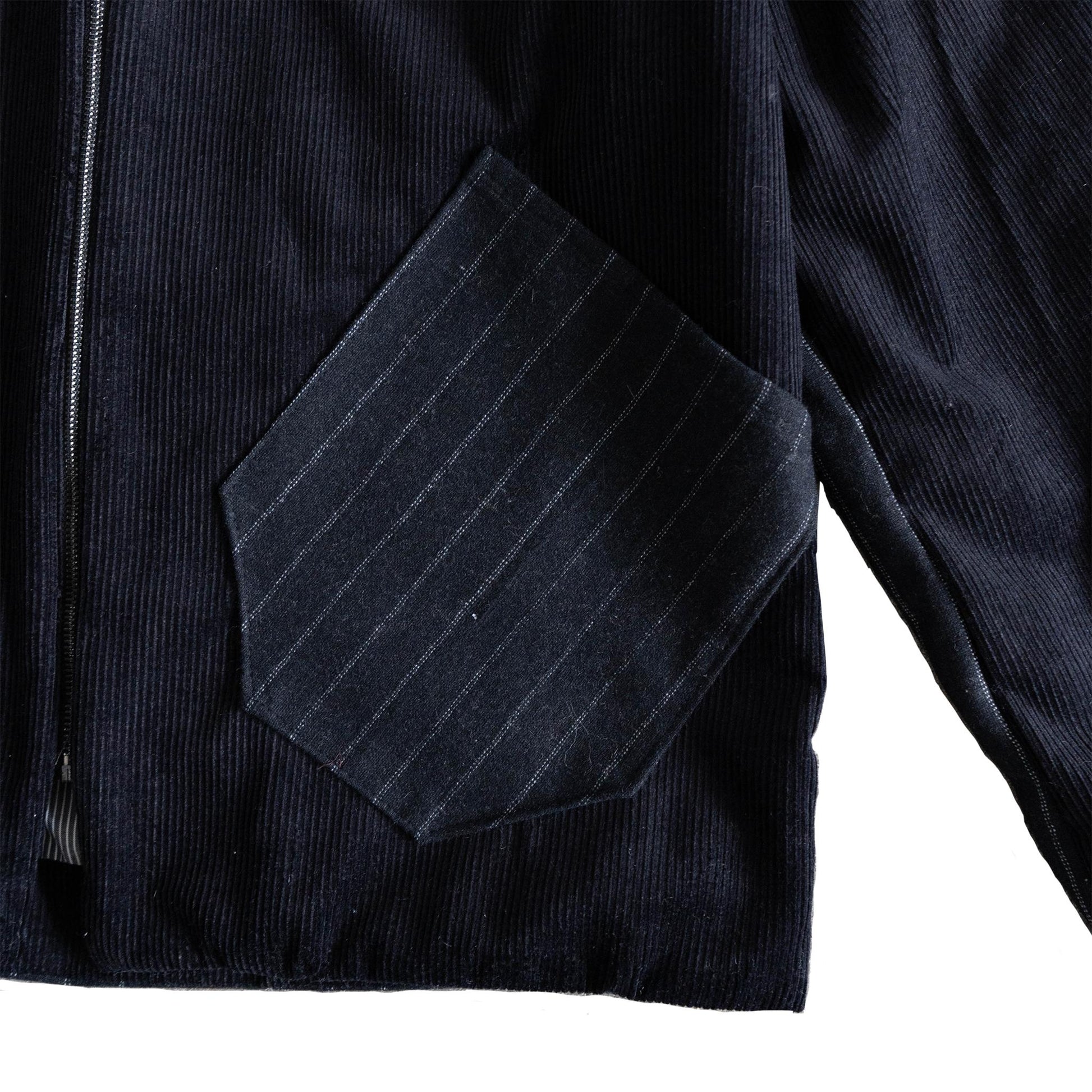 Black Pinstripe + Corduroy Jacket