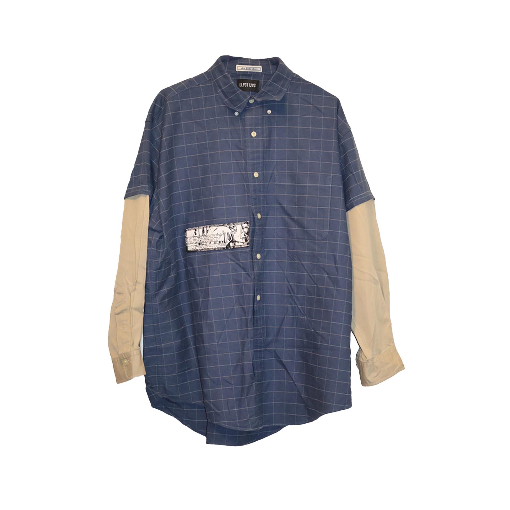 Blue Grid / Tan LS