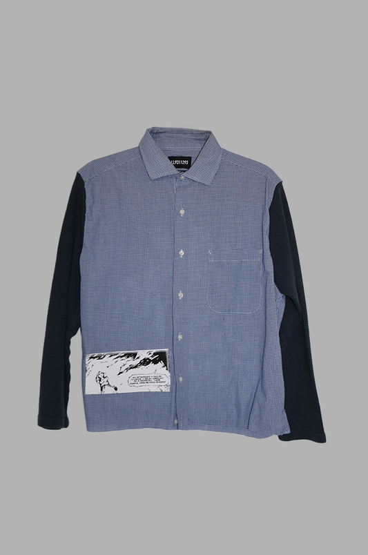 Cropped Blue Flannel LS