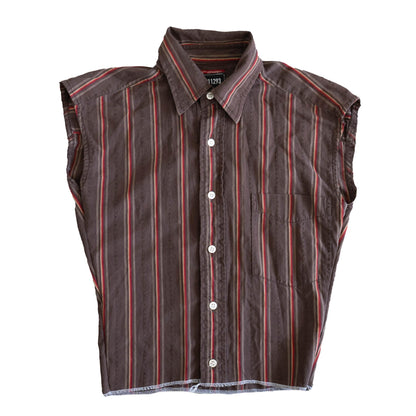 Mini Brown Striped Top
