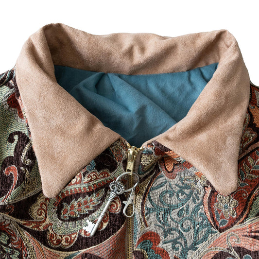 Floral + Suede Jacket