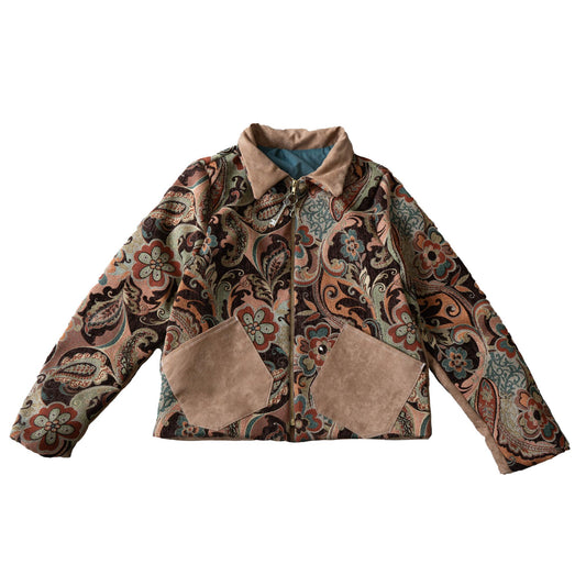 Floral + Suede Jacket
