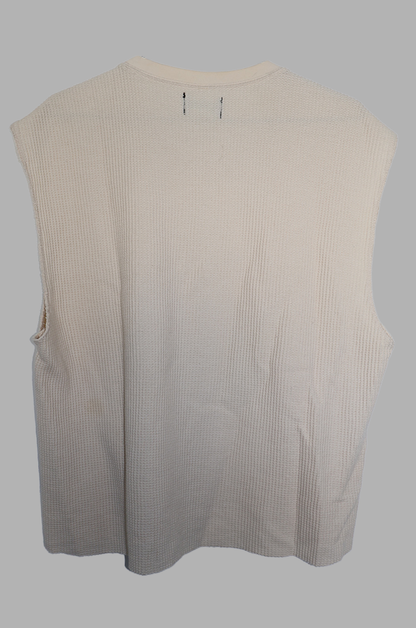 Cream Thermal Muscle Tee