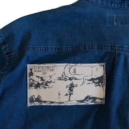 Denim With Blue Flannel Sleeves