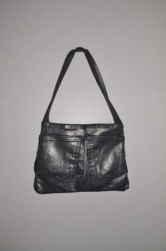 MINI SILVER DENIM BAG