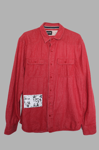 Red Denim LS