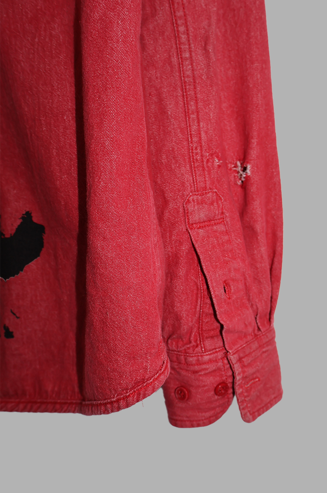 Red Denim LS