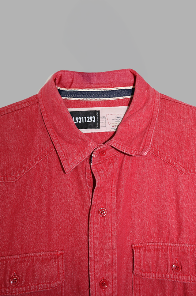 Red Denim LS