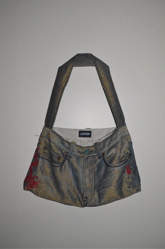 METALLIC EMBROIDERED BAG