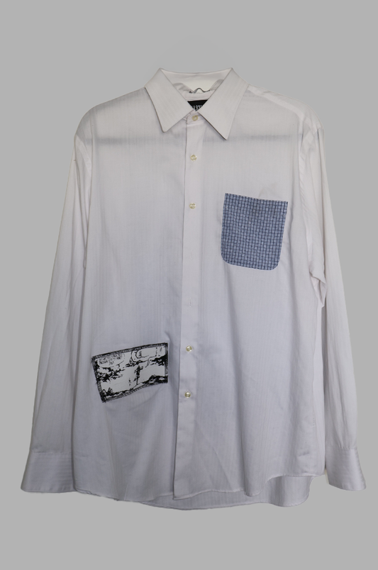 White LS Button Up