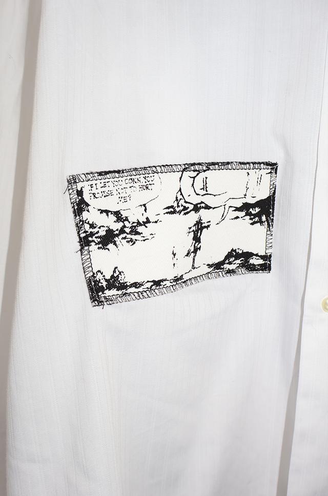 White LS Button Up