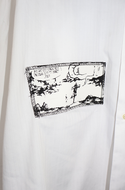 White LS Button Up