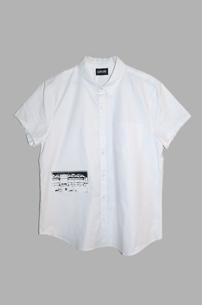 White Short-Sleeve Button Up