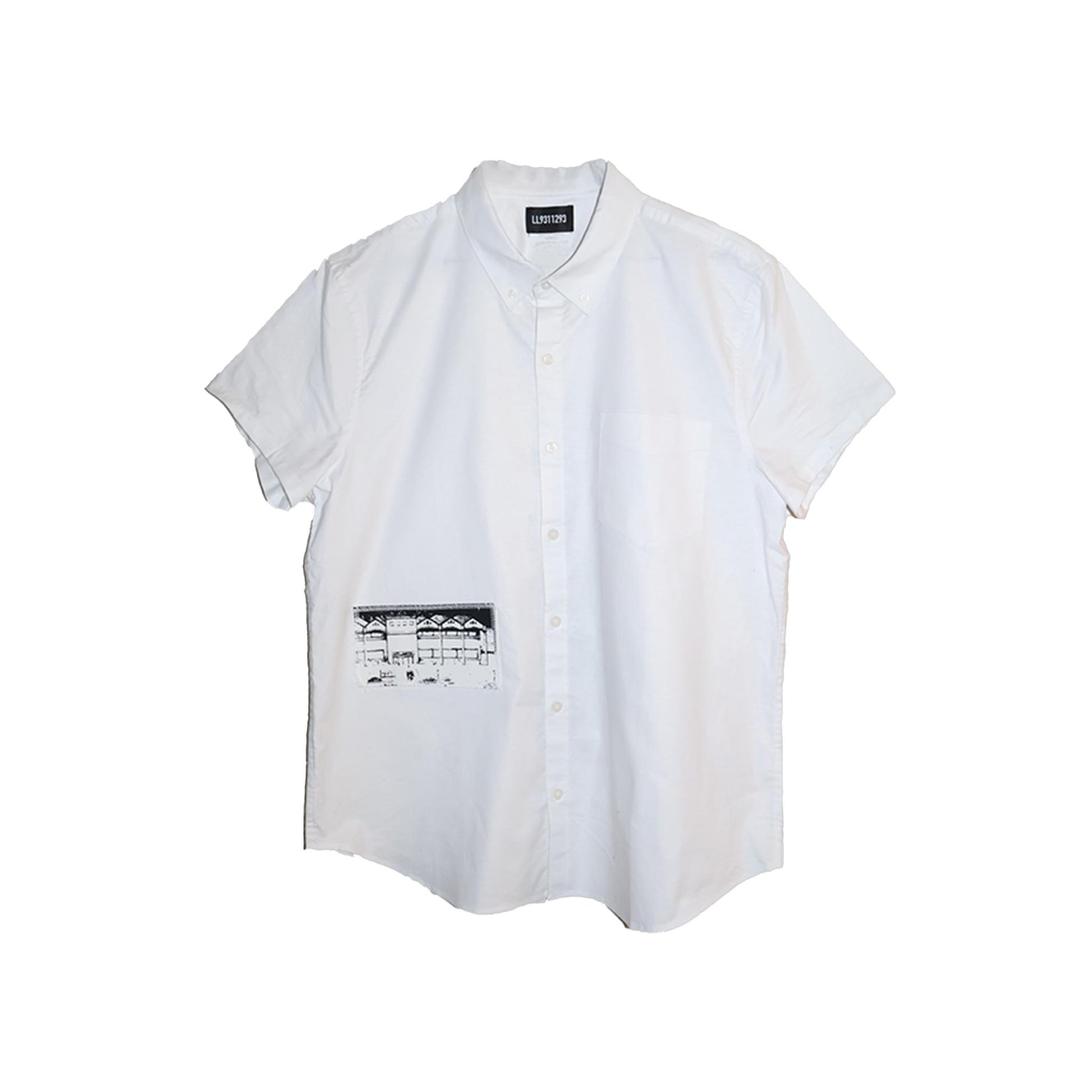 White Short-Sleeve Button Up