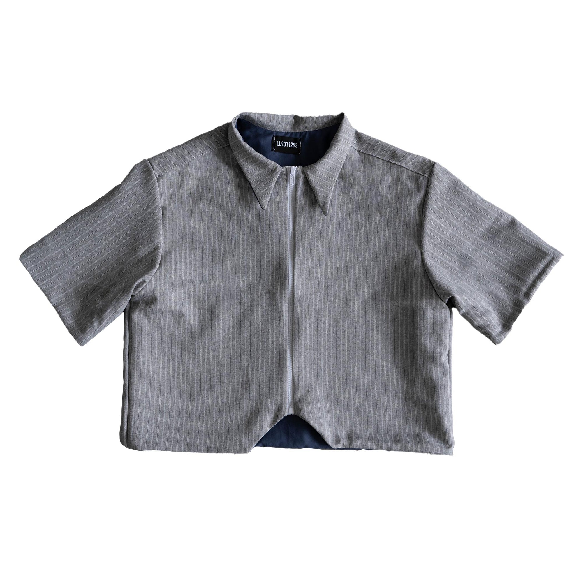 Grey Pinstripe Top