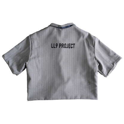Grey Pinstripe Top